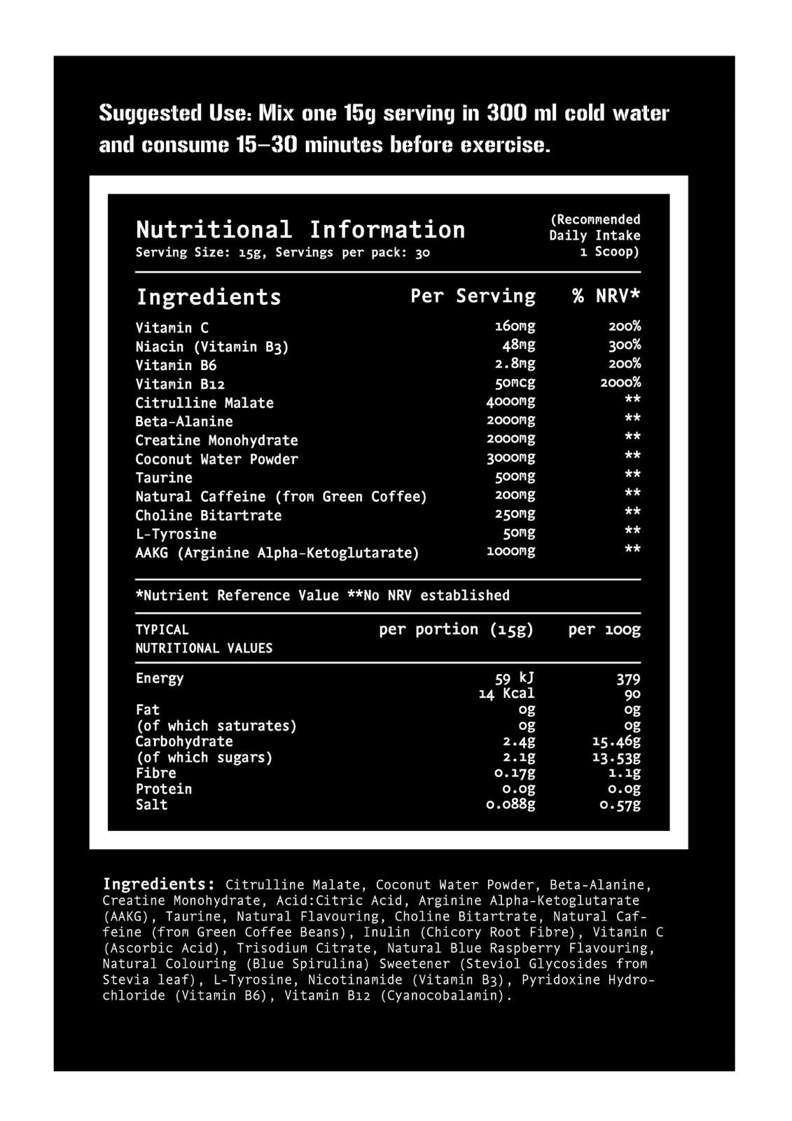 Hydration Pre-workout powder KEG